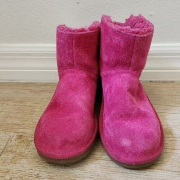 KOOLABURRA UGG PINK STAR MINI SUEDE GIRLS BOOTS - Picture 5 of 14